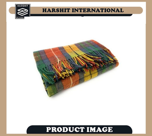 Premium Quality Material Children Blanket Classic Design Breathable <b>Soft</b> and Cozy Tartan Plaid Blankets for Sale - Product Image 4
