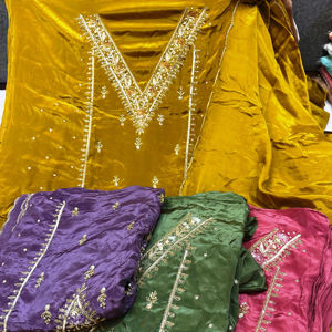 Trajes de protección solar de moda india de Organza bordados a mano sin costuras de diseñador moderno para mujer estilo tradicional - Product Image 1