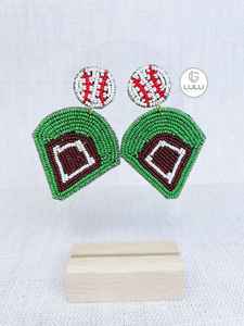 คอลเลคชั่นกีฬาใหม่ล่าสุดปี2023สินค้าอินเดียต่างหูลูกปัดปักด้วยมือแฟชั่นแบบห้อย - Product Image 4