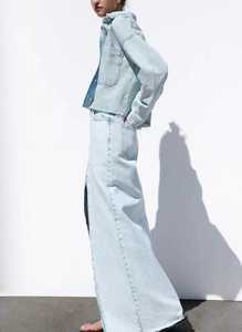 ชุดสูทผ้ายีนส์แฟชั่นสำหรับผู้หญิงสไตล์ต่างประเทศเทรนด์2024 - Product Image 2