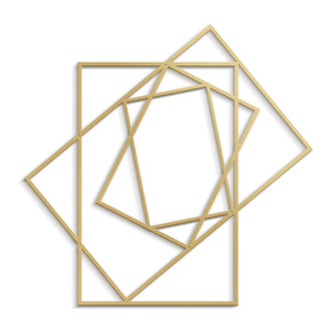 Decoración de pared de metal dorado de hoja, decoración interior y exterior, colgante de pared, hotel, restaurante, hogar, sala de estar, dormitorio, arte decorativo - Product Image 4