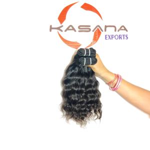 Vente en gros d'extensions de cheveux vierges vietnamiennes brutes 100% naturelles noires Machine pour femmes Double trame vague de cheveux humains de haute qualité - Product Image 3
