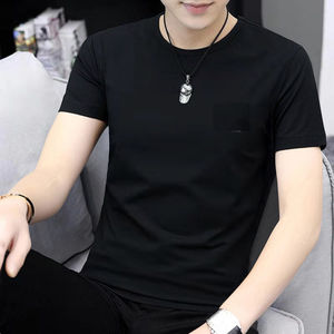 Men's Short Sleeve T-Shirt Soft Comfortable Thick Heavy Cotton <b>Round</b> Neck 100% <b>Canvas</b>-ODM Supply - Product Image 2