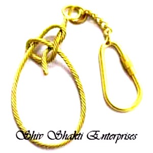 Porte-clés en laiton nautique au design unique Sac de vélo Porte-clés Pièce maîtresse décorative avec nœuds Meilleur cadeau d'anniversaire - Product Image 2