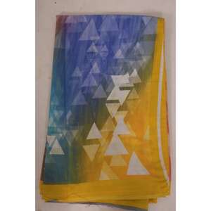 Saree de seda de arte Vintage bohemio, tela Sari de seda viscosa Premium de 5 yardas para confección, costura, acolchado, manualidades Cicladas - Product Image 6