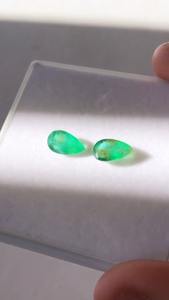 ลูกแพร์สีเขียวมรกตธรรมชาติขนาด4.56กะรัตได้รับการรับรองว่าเป็นอัญมณี AAA สำหรับขัดเครื่องประดับ - Product Image 4