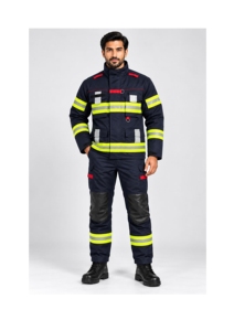 Uniforme de Bombero para Hombre, Chaqueta y Pantalones de Seguridad Reflectantes de Aramida, Franjas de Alta Visibilidad, Ropa de Trabajo Protectora para Rescate de Emergencia - Product Image 2
