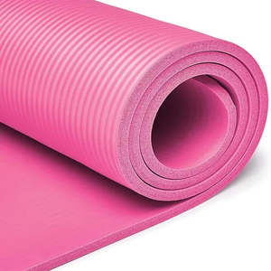 Tappetino da Yoga antiscivolo Extra spesso 10mm in gomma TPE Pilates con cinghie di trasporto (72X24) stampa Logo personalizzata - Product Image 2