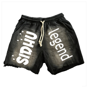 กางเกงขาสั้นครอปสำหรับผู้ชายผ้าคอตตอน100% วินเทจผ้าย่นซีดกรดแสงแดดออกแบบได้เองเทอร์รี่ฝรั่งเศสฤดูร้อน - Product Image 1