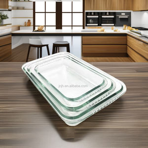 Plats à <span class=keywords><strong>four</strong></span> en verre borosilicate résistant <span class=keywords><strong>au</strong></span> <span class=keywords><strong>four</strong></span> / assiette en verre / <span class=keywords><strong>plaque</strong></span> à pâtisserie en verre - Product Image 2