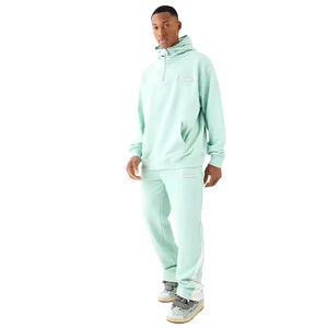 Survêtements unisexes de haute qualité, respirants, 100% coton, avec logo personnalisable, taille plus, sweat-shirt et pantalon de survêtement pour hommes - Product Image 1