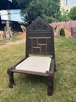 Indien Rajasthan Tribal sculpté à la main teck traditionnel Pidda chaise basse en bois fait à la main ethnique sol sièges méditation chaise basse