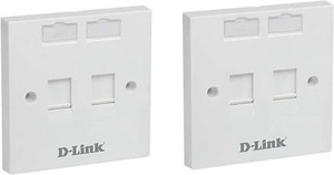 แผ่นหน้า ABS แบบสองแก๊ง Cat5e/Cat6/Cat6A สีขาวเข้ากันได้กับกล่องป้องกันชัตเตอร์และป้าย ID - Product Image 5