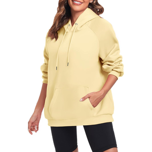 Sudadera con capucha personalizable para mujer Sudadera de lana de algodón coreano de tendencia en talla grande XS para tops de invierno - Product Image 4