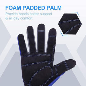 Gants de sécurité de travail confortables à doigts complets avec bande réfléchissante haute visibilité et ampoule LED pour une visibilité accrue - Product Image 4