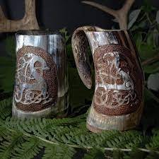 Taza para Beber de Cuerno de Búfalo Rústica de Nuevo Estilo, Hecha a Mano con Cuerno Natural, Taza Premium para Agua de Cuerno de Búfalo con Logotipo Personalizado - Product Image 6