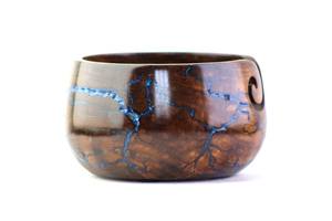 Bol à laine en bois, figurine Lichtenberg en résine, diamètre 7x4, cadeau personnalisé pour les tricoteuses, bol à laine en bois - Product Image 3