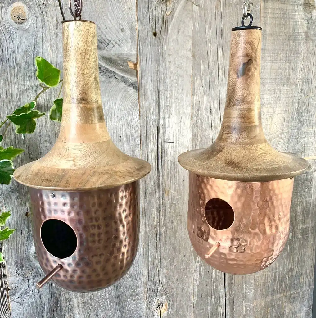 High Quality Brass Hammered Nest For Birds High Quality Birds House For Home Garden and Home Decoration In Metal By Mehak Impex