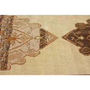 พรมวินเทจสไตล์ตุรกี ขนาด 3.8x10.8 ฟุต พรมลายทางสีน้ำตาล - Product Image 4