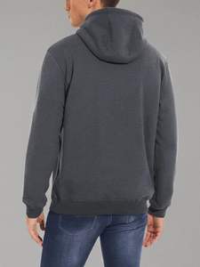 Sudadera con capucha de dos tonos para hombre, sudadera de bloque de Color, sudadera informal con capucha con bolsillo, algodón, lana, moda, ropa de calle de invierno - Product Image 2