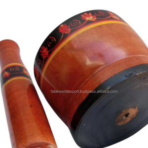 Natural Stone Wood Mortar with Pestle Spice <b>Herb</b> Tool Kitchenware Real <b>for</b> Customized Size and Cheap Price By FWE - Product Image 5