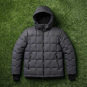 <b>Men</b> <b>Hooded</b> <b>Padded</b> <b>Jacket</b> Square Quilted Warm High Collar Zip Up Winter Outdoor <b>Jacket</b> Multi Pocket OEM ODM - Product Image 6