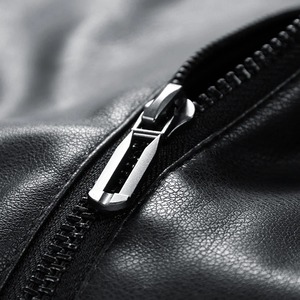 Veste de mode élégante de qualité supérieure, vente en gros, veste à col montant personnalisée avec fermeture éclair pour hommes, fabrication de vestes en peau de mouton - Product Image 6