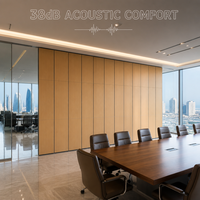 Cloison mobile pour bureau de direction au siège d'entreprise de Doha, avec design à panneaux fins, pour tours d'affaires
