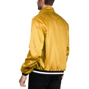 Venta al por mayor de secado rápido Hombres Bomber Chaqueta de invierno Para la venta en línea Nuevo diseño de poliéster hecho Bomber Chaqueta de satén para los hombres - Product Image 2