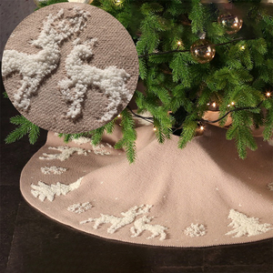 Falda para Árbol de Navidad Hecha a Medida, Suave y Ecológica, Decoración Festiva para el Hogar, Decoración Interior de Invierno, Venta al por Mayor de Fábrica - Product Image 4