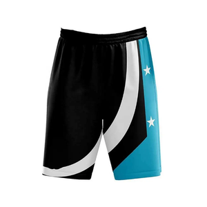 Pantalones cortos de playa de poliéster para hombre, ropa de gimnasio informal estética por sublimación personalizada OEM, ropa de calle, pantalones cortos de malla para baloncesto - Product Image 1