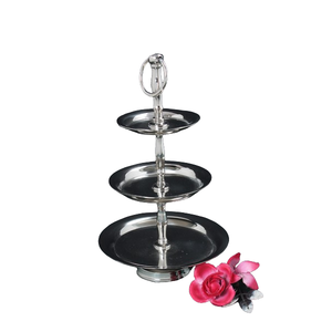 Support à gâteau en aluminium de qualité alimentaire inspiré du luxe moderne facile à nettoyer à manger assiettes à dîner maison hôtel fêtes gravure vente chaude - Product Image 3