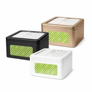 ที่ใส่กระดาษเช็ดปากแบบแนวนอน 17x17 ซม. - กระป๋องโลหะปรับแต่งได้ - Product Image 1