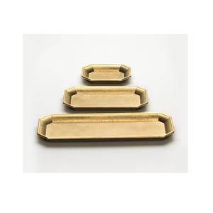 <b>Set</b> of 3 Gold Plated Brass Serving Tray Highest Quality Design for <b>Home</b> Use - Product Image 1