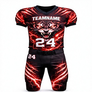Camiseta Roja de Entrenamiento de Fútbol Americano para Hombre, Uniforme Deportivo Transpirable de Secado Rápido, Sublimación, Último Diseño - Product Image 4