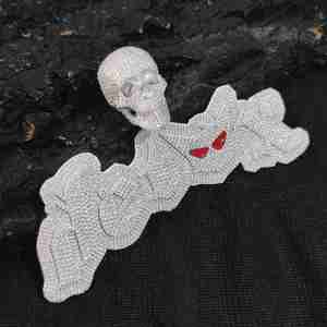 Pendentif personnalisé en forme de lettre en moissanite taille brillant rond avec argent sterling 925 pour homme, plaqué or 14 carats, style hip-hop glacé - Product Image 1