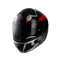 Nouveau casque modulaire rabattable RT6 en ABS avec graphisme ZB02 KALIMA, garantie 1 an par ASTONE pour motards, en noir argenté brillant
