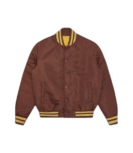 OEM New Fashion Style Custom Satin Varsity Jacket Plain Breathable Plus Size Satin Baseball <b>Hip</b> Hop Jacket <b>for</b> Men - Product Image 6