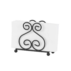 Top tendance fil de fer porte-serviettes décoratif pour la maison couleur noire fini fait à la main meilleure qualité décor à la maison porte-serviettes - Product Image 4