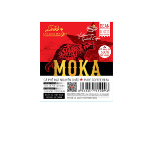 100% Moka Grains de café vietnamiens à torréfaction moyenne Arabica et Robusta de haute qualité Goût neutre OEM ODM Services Belette dorée - Product Image 2