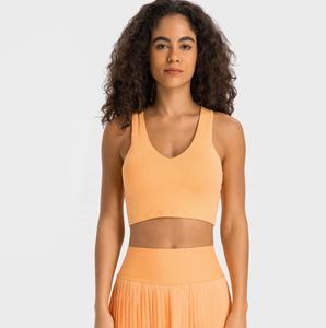 Sous-vêtements Gym Workout Running Solid White Pastel Clothesbody Butter Sports Bra - Product Image 1