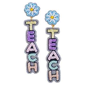 Handwork Parrot Seed Beads Tropical Bird Embroidery Drop Earrings Stylish Fancy Jewelry Unique & Designer Premium For <b>Girl</b> - Product Image 3