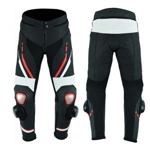 Pantalones de Motociclismo Impermeables de Cuero de 1.3mm de Grosor para Hombre, Talla Grande, con Protección CE, Rodilleras de Seguridad - Product Image 4