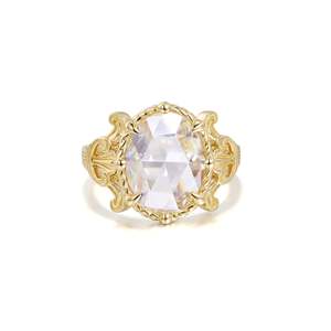 แหวนหมั้นเพชรทรงรูปไข่แบบโรสคัท ดีไซน์หรูหรา น้ำหนัก 3.04 กะรัต สี F VS1 เพชรเลี้ยงในห้องปฏิบัติการ ตัวเรือนทองคำแท้ 14K 18K สำหรับวันพิเศษของเธอ - Product Image 3