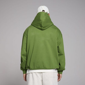 Sudadera con capucha de hombre de Color Pino oscuro de alta calidad hecha a medida 100% diseño de bolsillo de algodón serigrafía suéter liso con capucha para hombre - Product Image 2