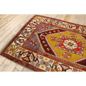 Alfombra Turca Vintage de 5.4x9.3 pies, Alfombra Grande, Alfombra de Lana Roja - Product Image 4