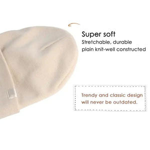 Bonnet d'hiver chaud en tricot avec doublure en satin protectrice pour les cheveux 2026, qualité supérieure, personnalisable avec patch en caoutchouc ou logo brodé, vente en gros - Product Image 4