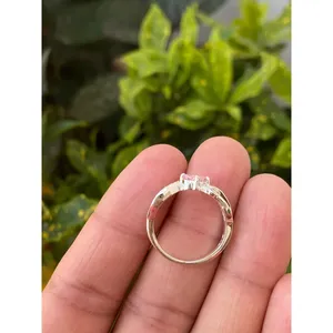 925 <b>Silver</b> Natural Morganite <b>Statement</b> <b>Ring</b> with Turquoise Gemstone Rhodium Plated Oval Cut Romantic Engagement <b>Ring</b> - Product Image 6