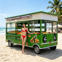 Solution tout-en-un : chariot alimentaire électrique mobile personnalisable avec équipement commercial pour les bols de kiwi et de lime
