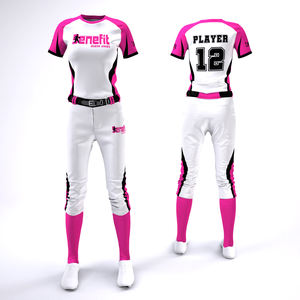 Latest Style Women Wear Sports Baseball Uniform 100% Polyester Comfortable Breathable <b>Fabric</b> Ladies Softball Uniform - Product Image 1